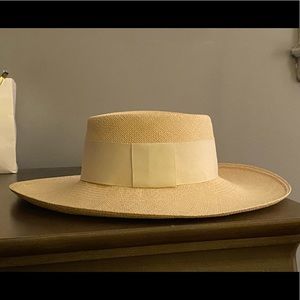 Artesano brand- Ibiza wide brim straw hat. Size large.